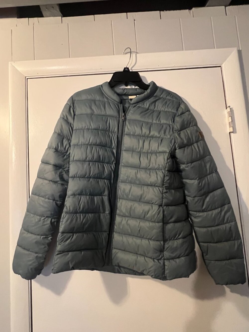 Roxy Gray/Blue Lightweight Puffer Jacket
